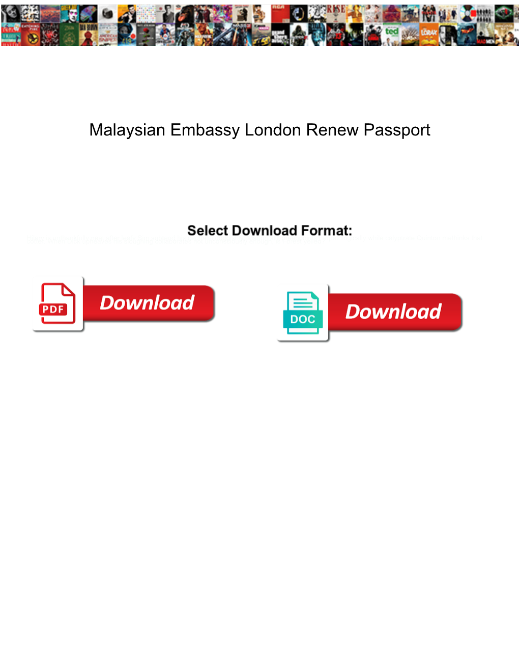 Malaysian Embassy London Renew Passport