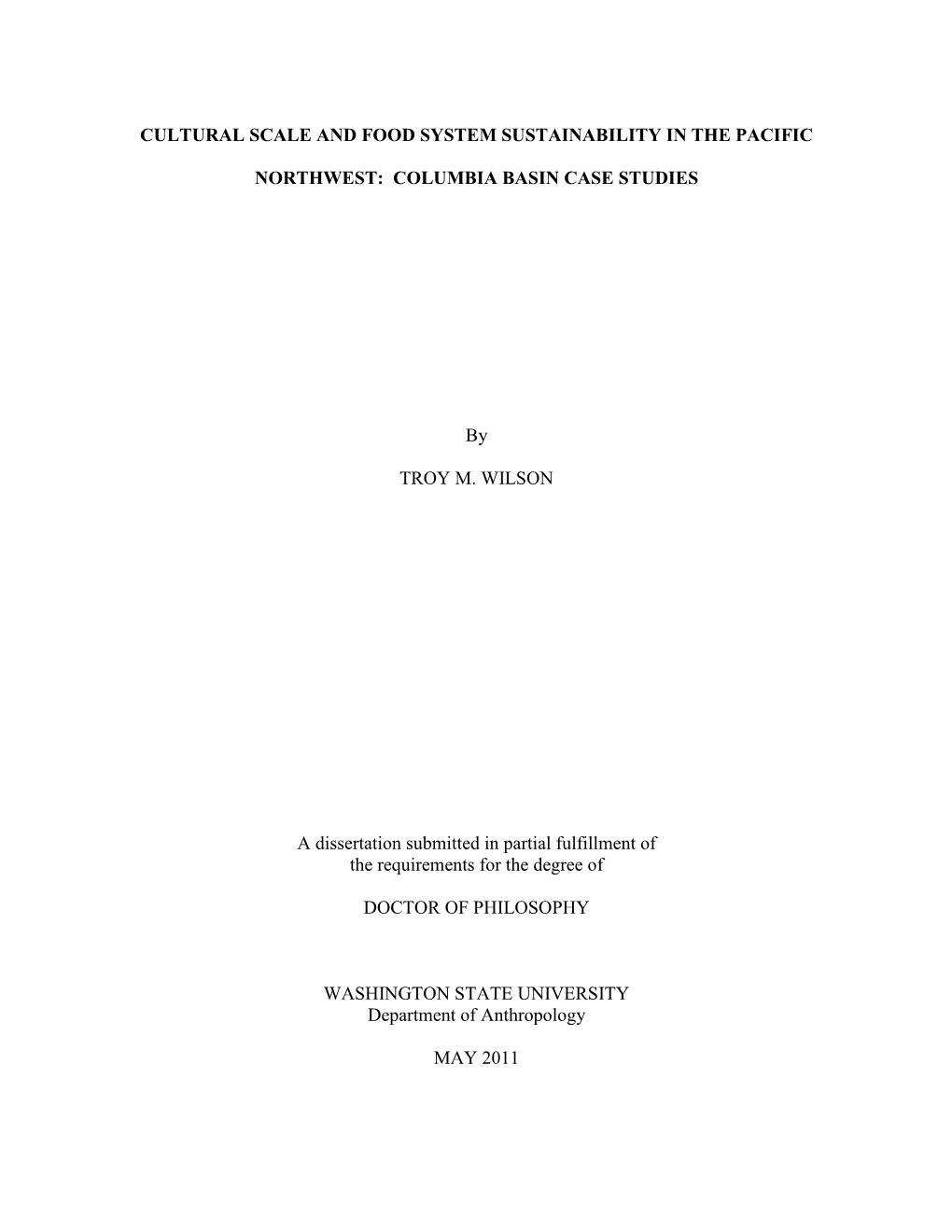 Cultural Scale and Food System Sustainability in the Pacific