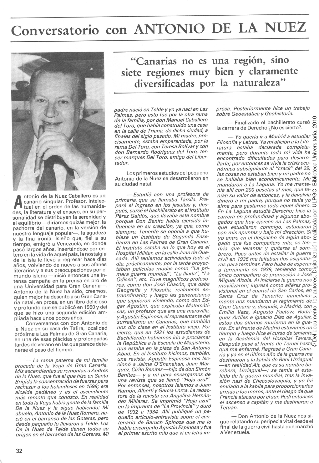 Conversatorio Con ANTONIO DE LA NUEZ