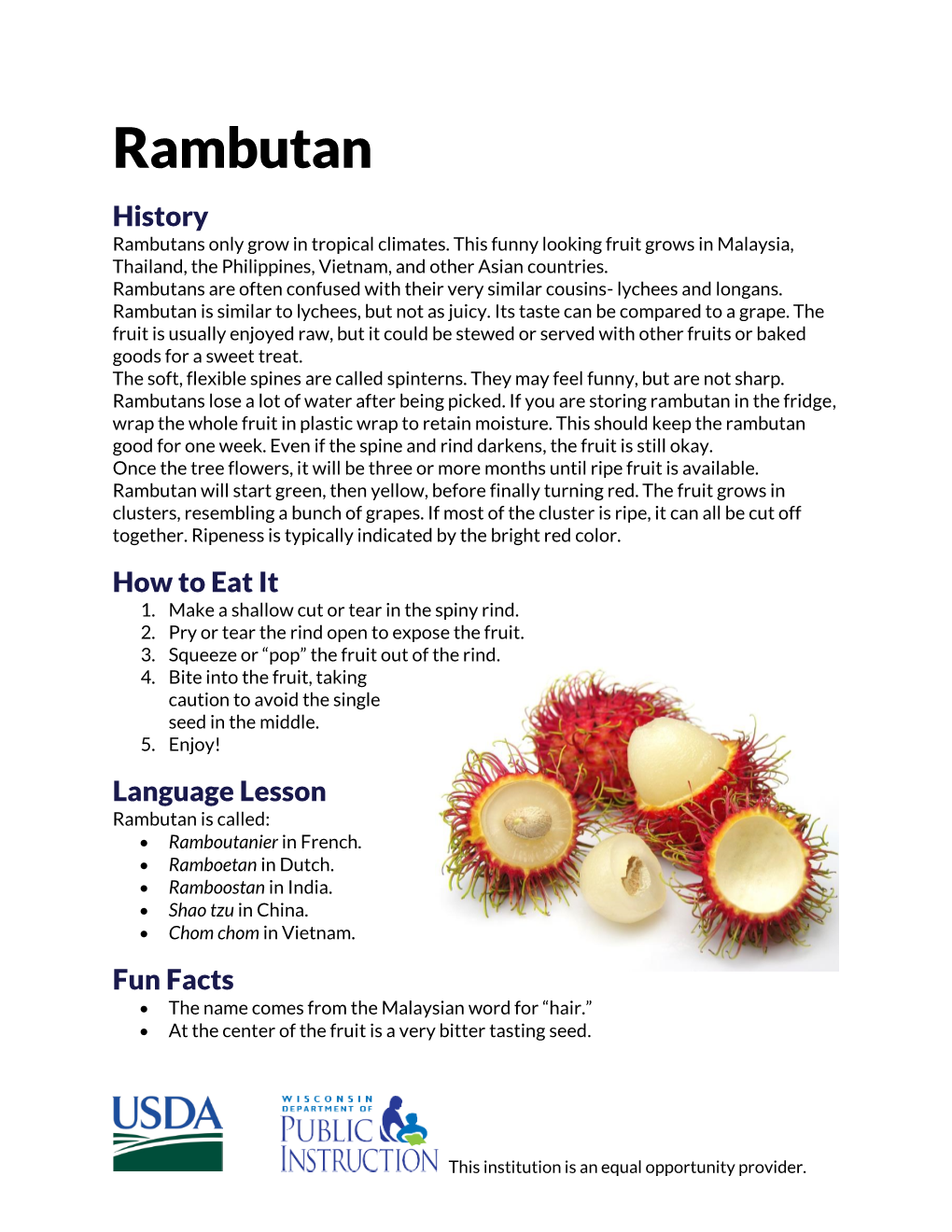 Rambutan History Rambutans Only Grow in Tropical Climates