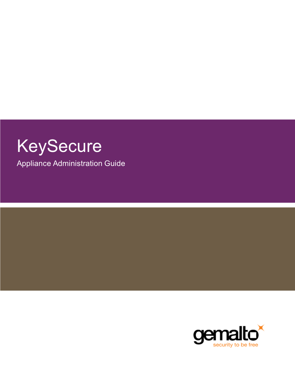 Keysecure Appliance Administration Guide Document Information