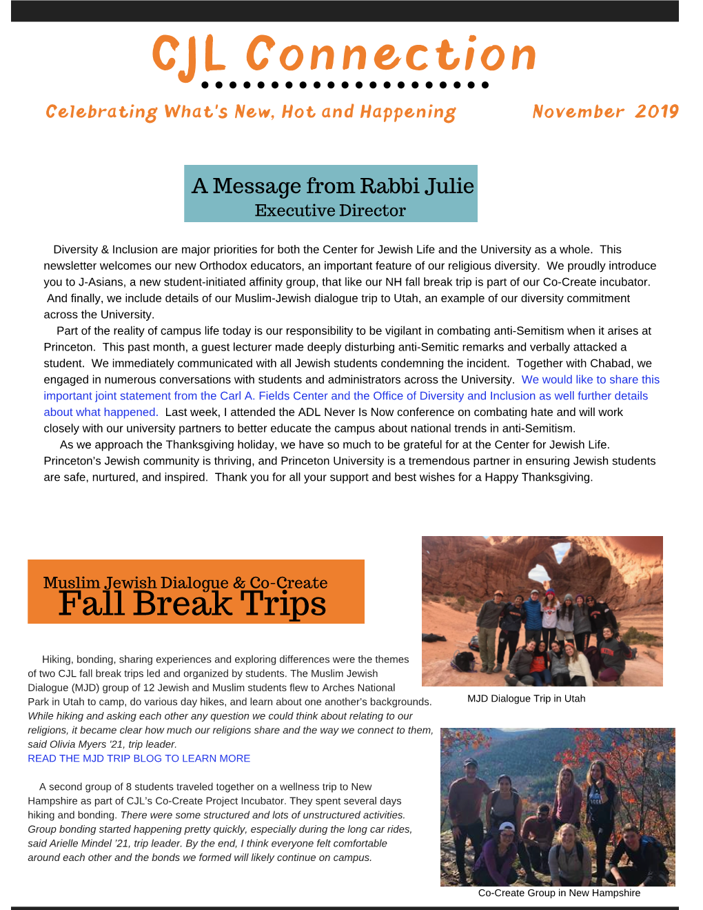 CJL Connection Newsletter