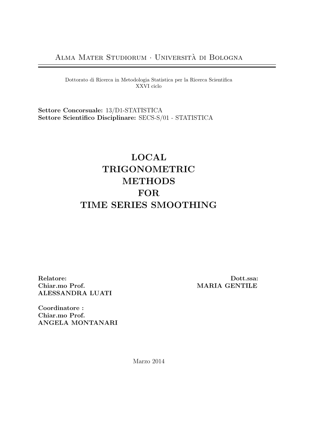 Local Trigonometric Methods for Time Series Smoothing