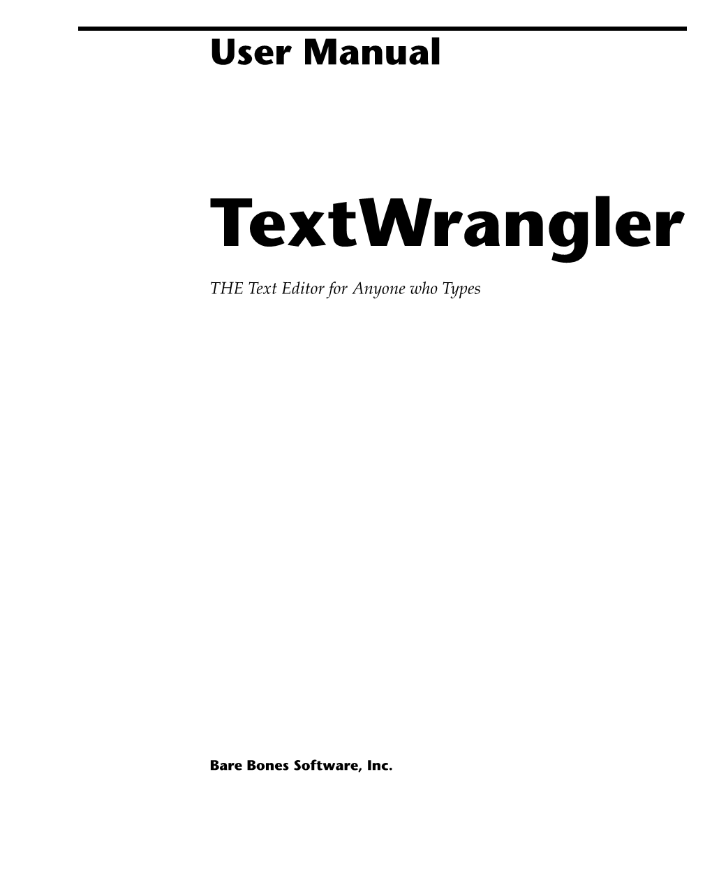 Textwrangler 3.0 User Manual