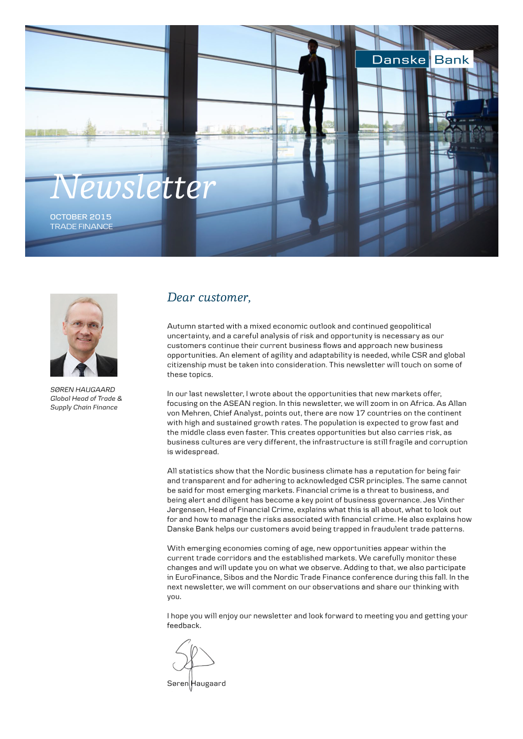 Newsletter OCTOBER 2015 TRADE FINANCE