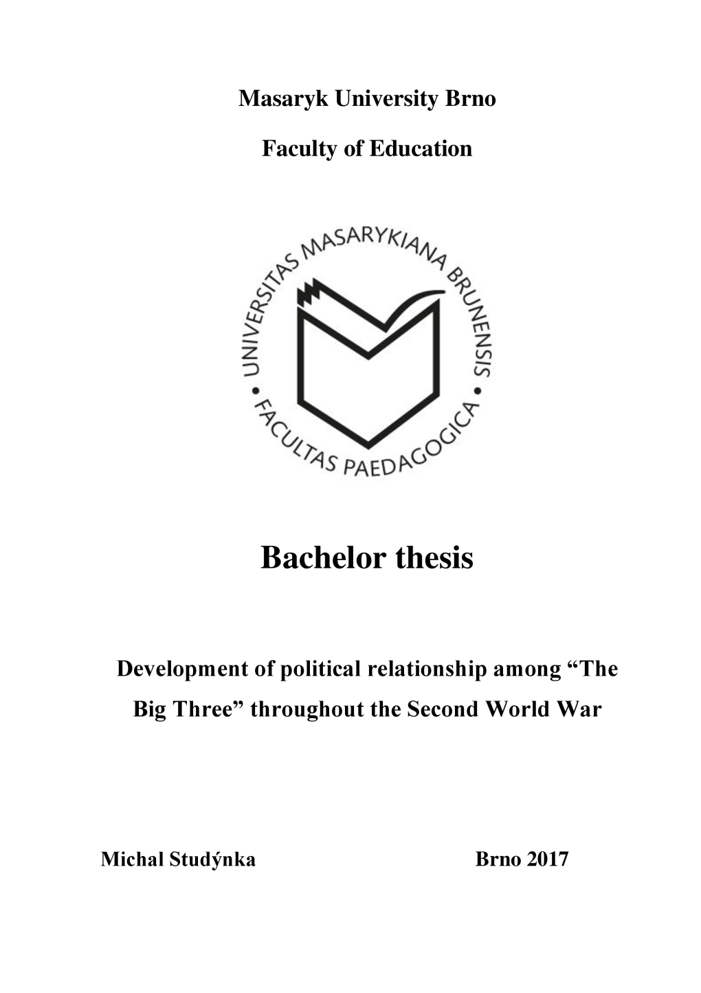 Bachelor Thesis