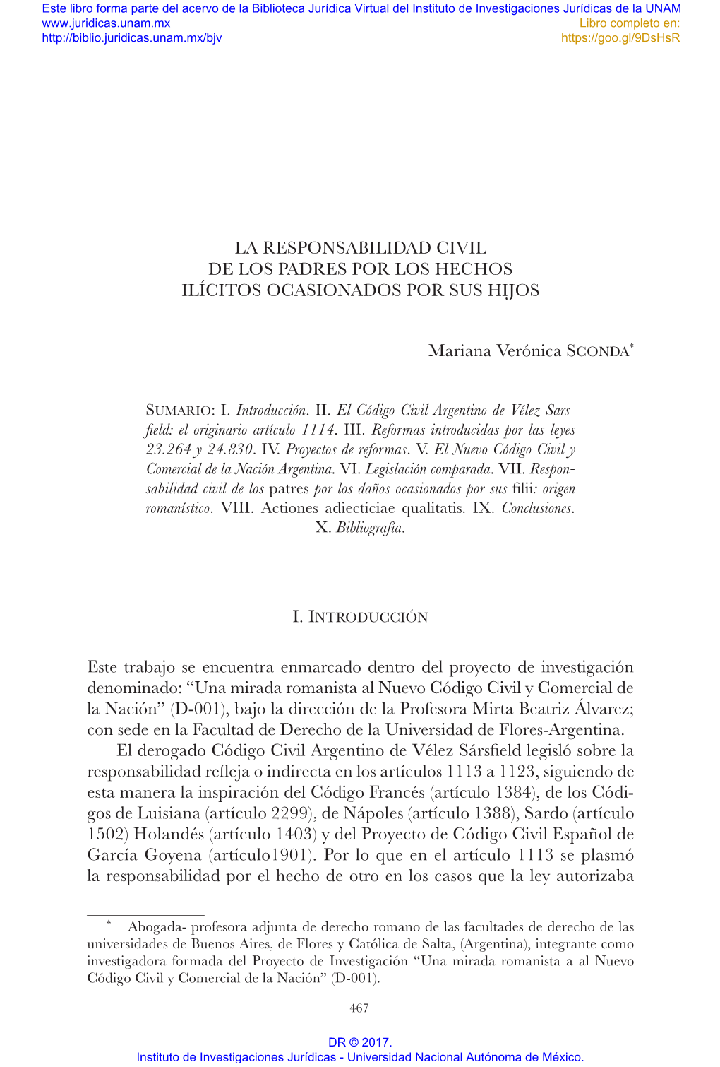 La Responsabilidad Civil De Los Padres Por Los Hechos Ilícitos Ocasionados Por Sus Hijos