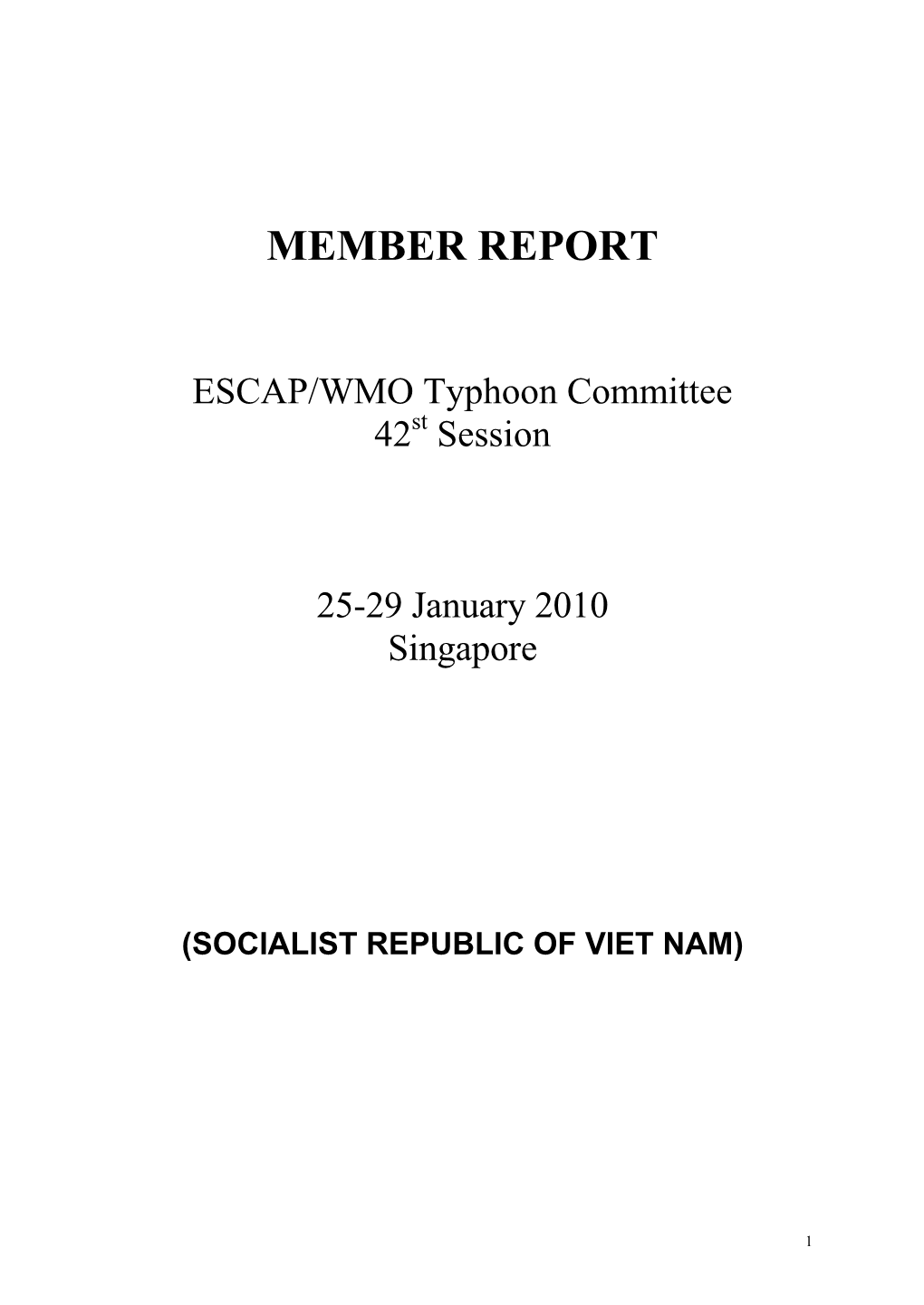 Member Report