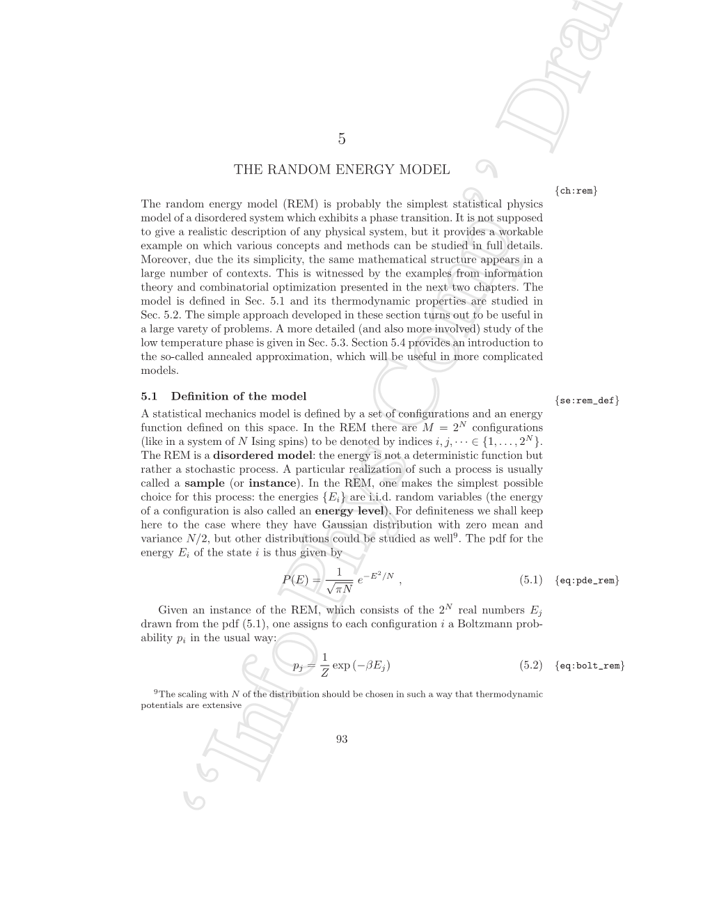 The Random Energy Model