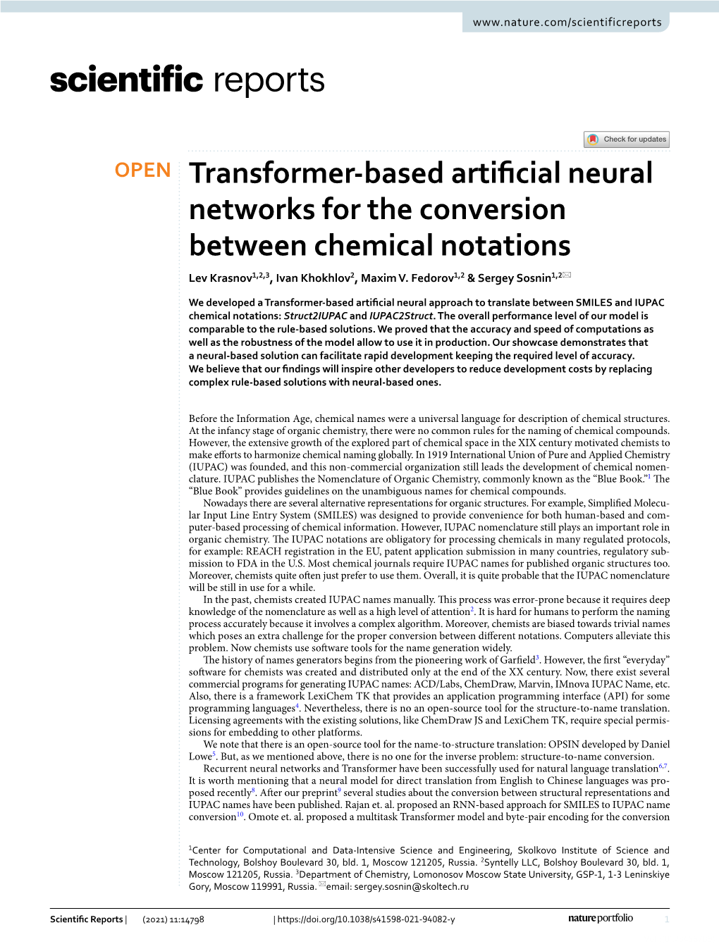 Transformer-Based Artificial Neural Networks for the Conversion