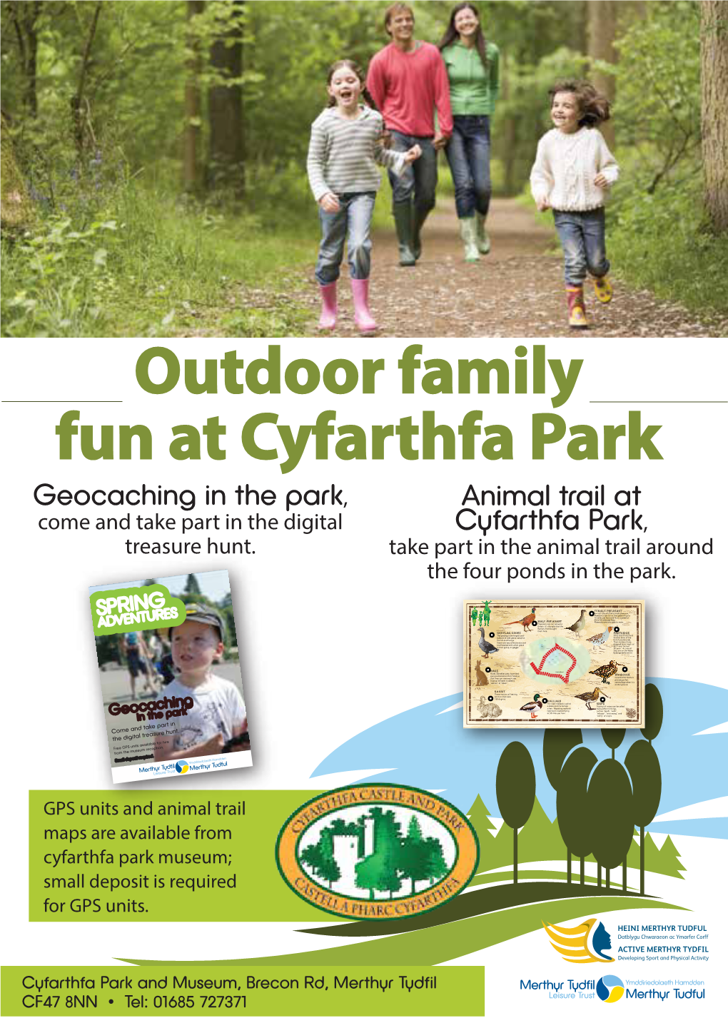 Outdoor Family Fun at Cyfarthfa Park Geocaching in the Park, Animal Trail at Come and Take Part in the Digital Cyfarthfa Park, Treasure Hunt