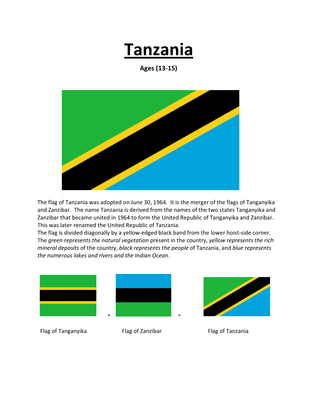 Tanzania Ages (13-15)