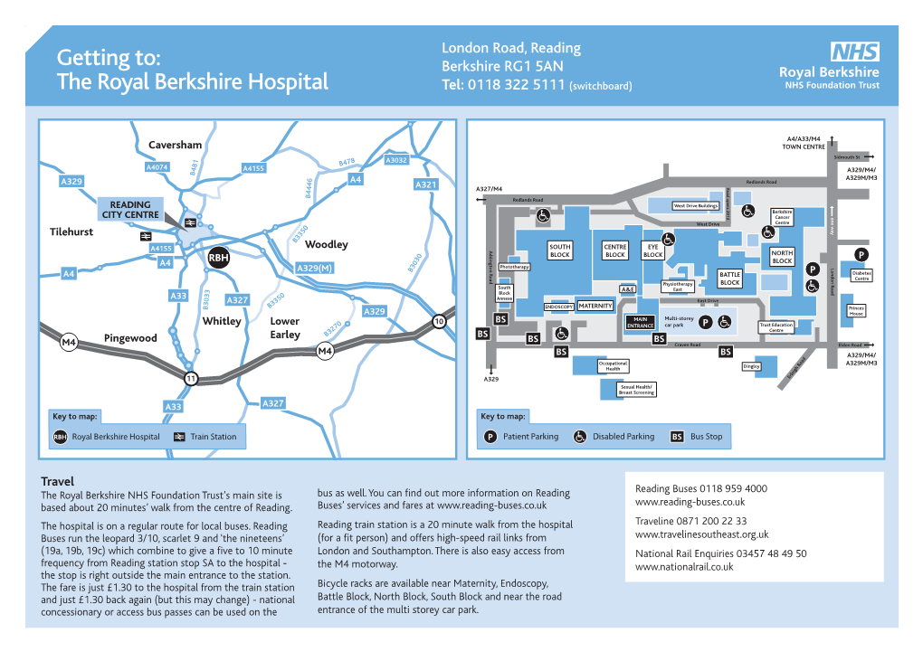 Getting To: the Royal Berkshire Hospital