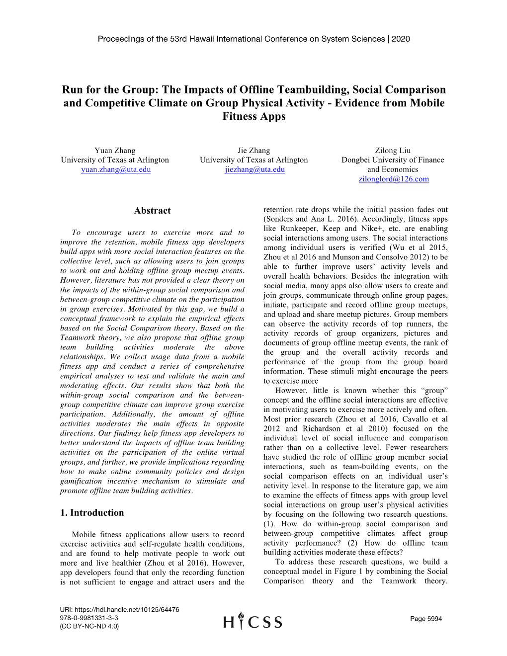 The Impacts of Offline Teambuilding, Social Comparison and Competitive Climate on Group Physical Activity - Evidence from Mobile Fitness Apps