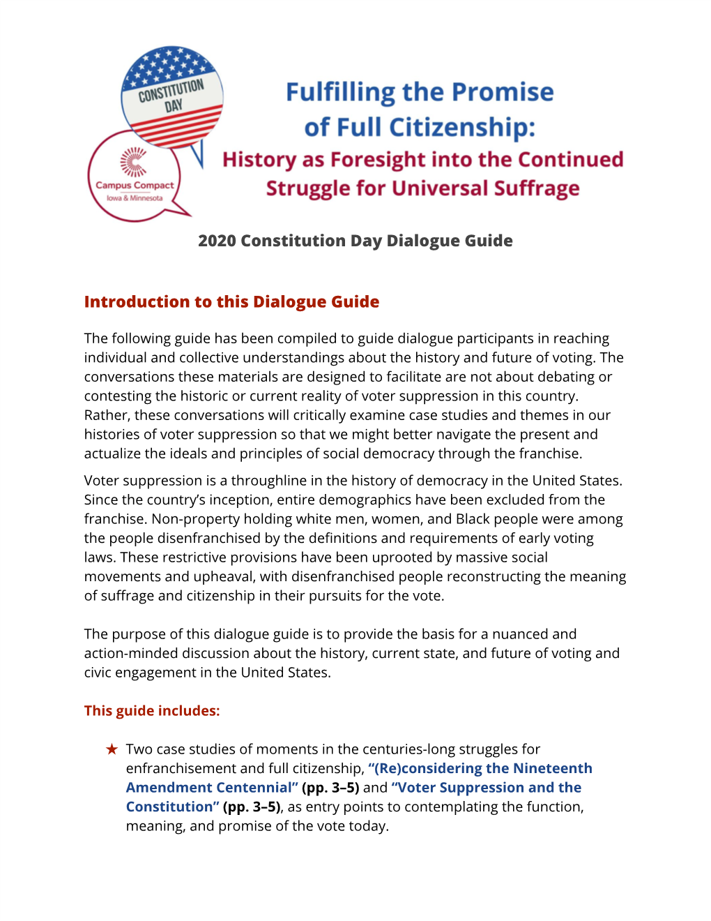 2020 Constitution Day Dialogue Guide