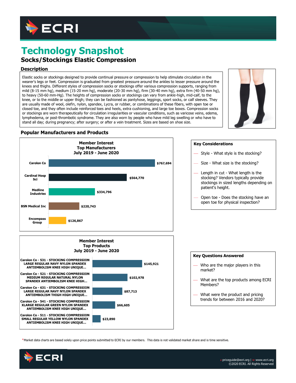 Socks/Stockings Elastic Compression Description