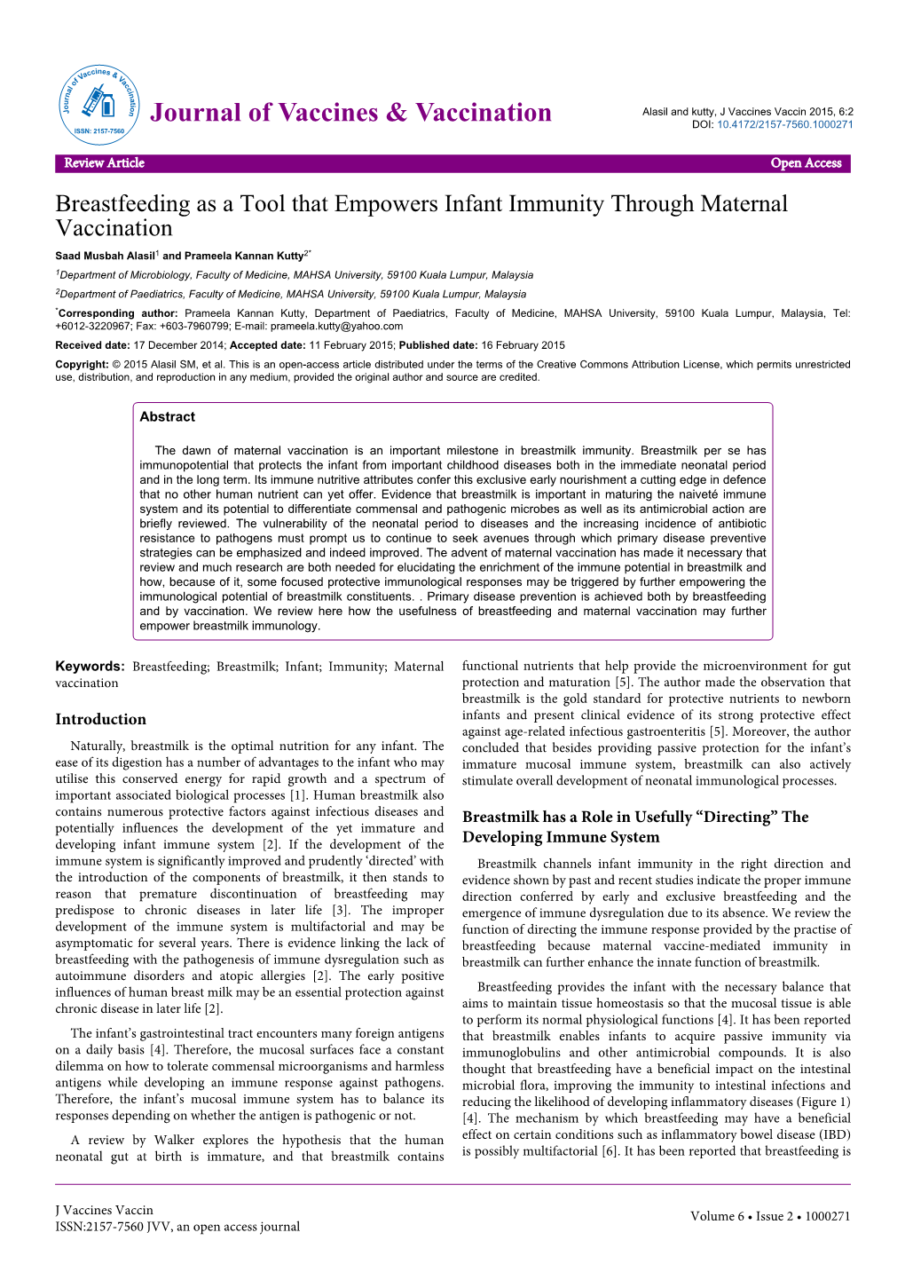 Breastfeeding As a Tool That Empowers Infant Immunity Through