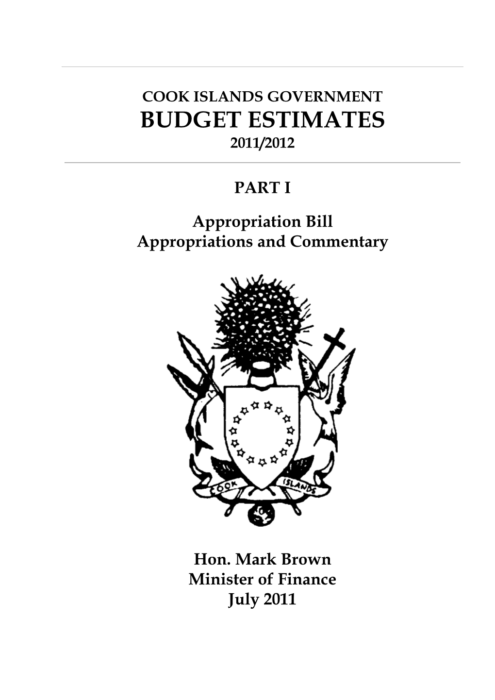 2011-12 Cook Islands Budget Book 1