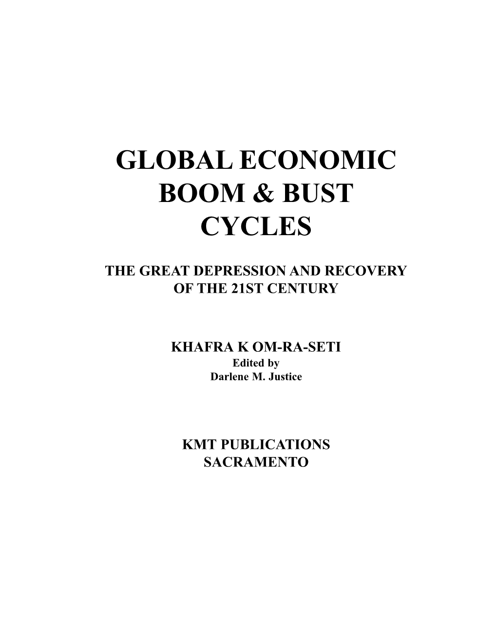 Global Economic Boom & Bust Cycles