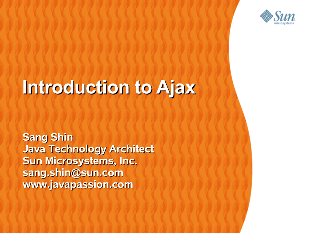 Introduction to Ajax