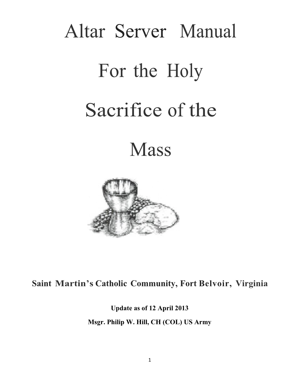 Altar Server Manual