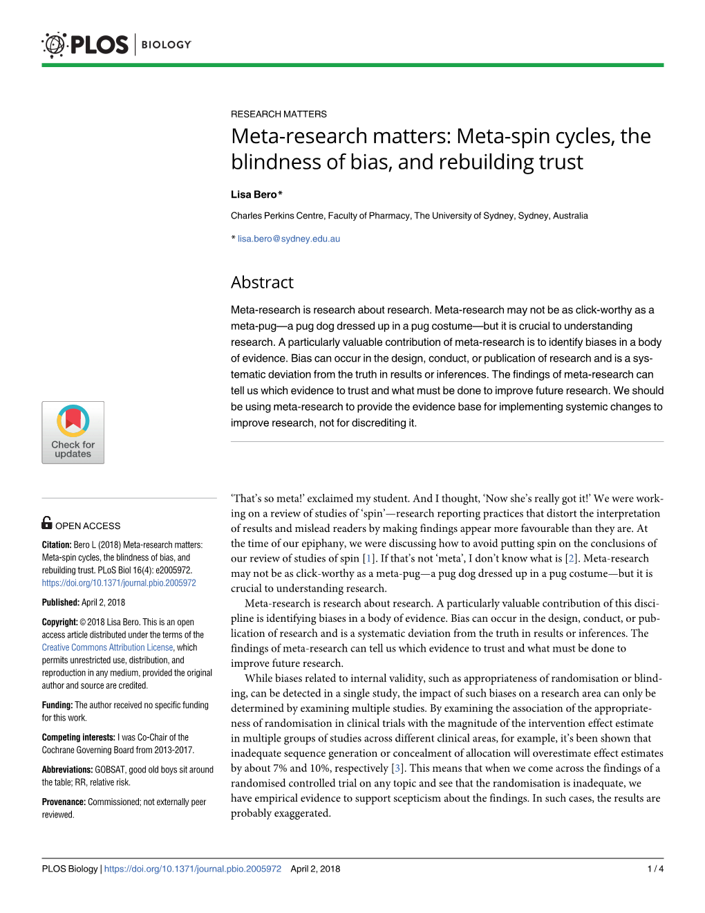 Meta-Spin Cycles, the Blindness of Bias, and Rebuilding Trust