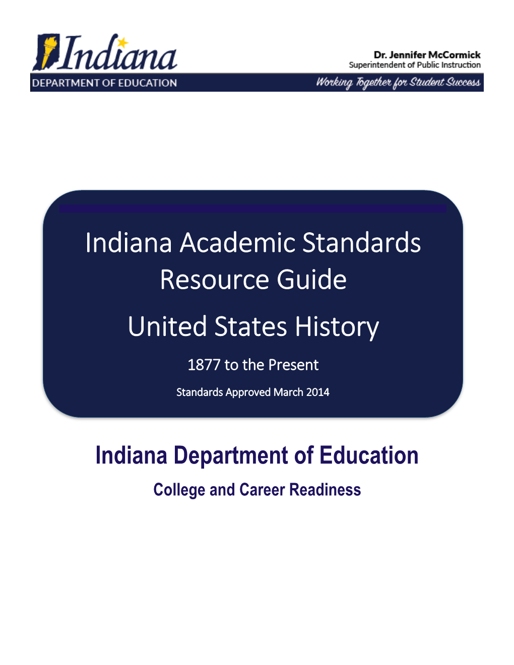 Indiana Department of Education College and Career Readiness