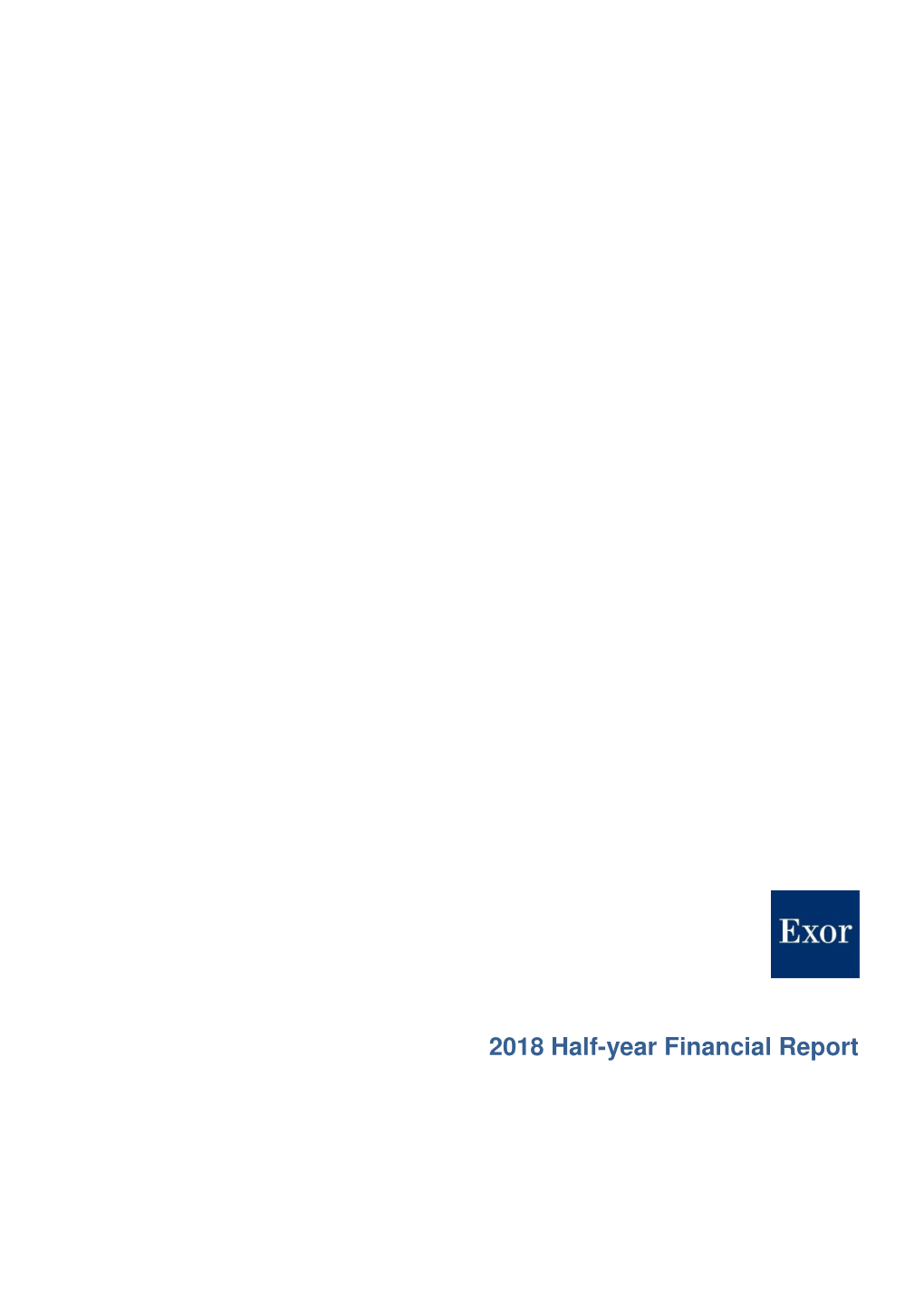 2018 Half-Year Financial Report