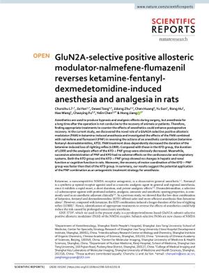 Glun2a-Selective Positive Allosteric Modulator-Nalmefene-Flumazenil