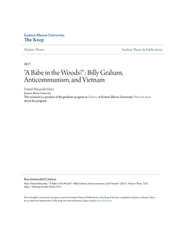 Billy Graham, Anticommunism, and Vietnam