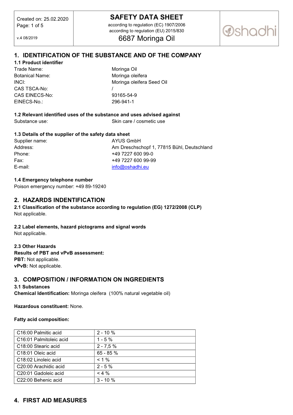 6687 Moringa Oil