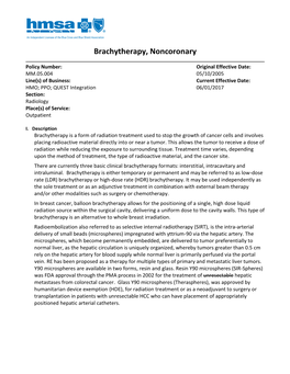 Brachytherapy, Noncoronary