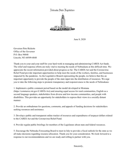CARES Act Funds Letter June 10