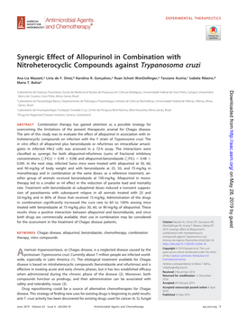 Synergic Effect of Allopurinol in Combination with Nitroheterocyclic Compounds Against Trypanosoma Cruzi