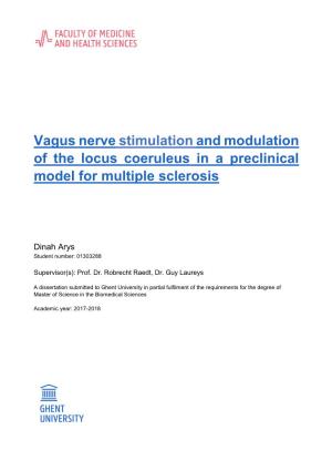 Vagus Nerve Stimulation and Modulation of the Locus Coeruleus in a Preclinical Model for Multiple Sclerosis