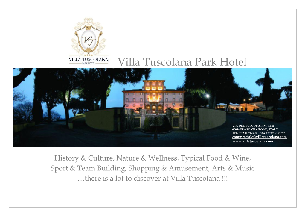 Villa Tuscolana Park Hotel