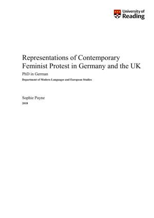 Representations of Contemporary Feminist Protest in Germany and the UK Phd in German Department of Modern Languages and European Studies