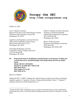 Occupy the SEC