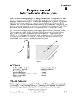 Evaporation and Intermolecular Attractions