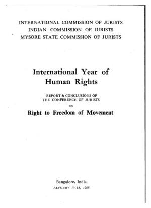 Right to Freedom of Movement-Seminar Report-1968-Eng