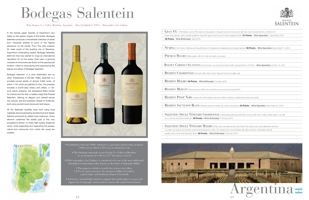 Argentina Bodegas Salentein