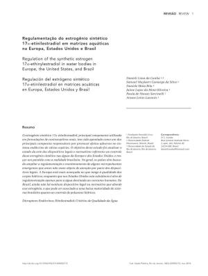 Regulation of the Synthetic Estrogen 17Α-Ethinylestradiol in Water Bodies in Europe, the United States, and Brazil