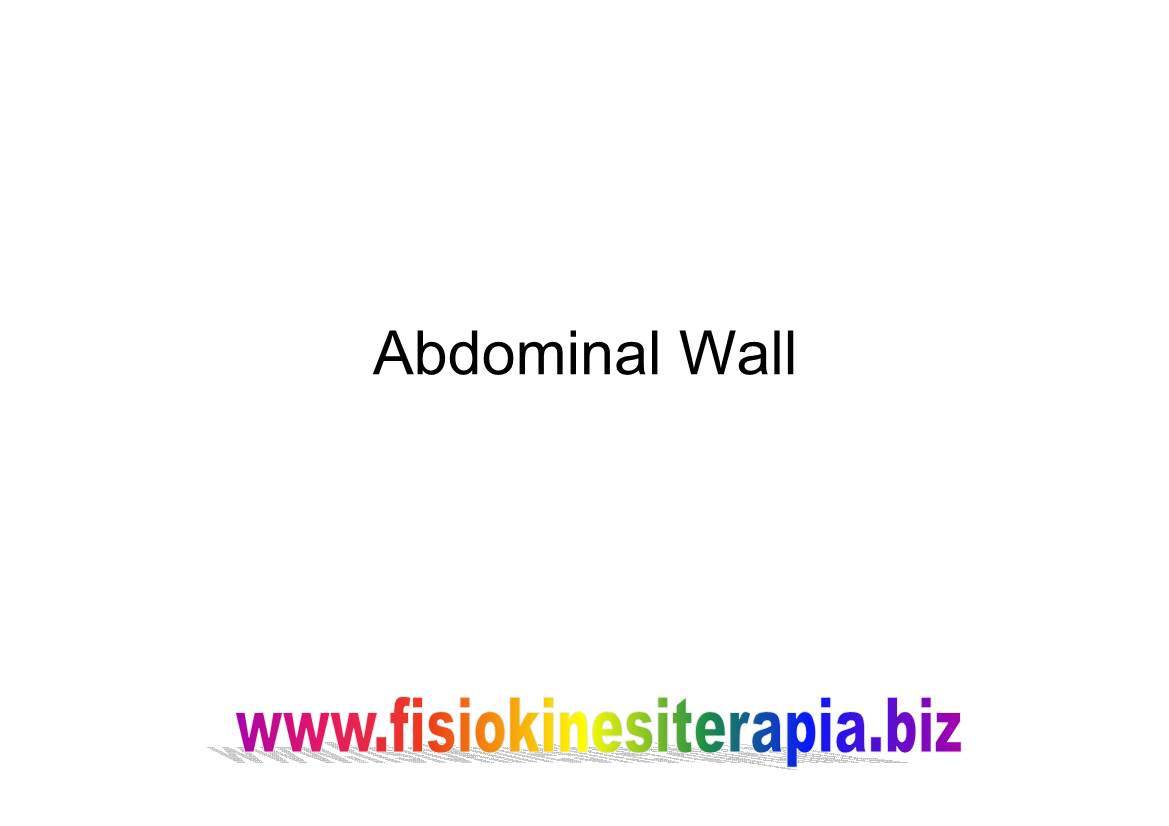 Abdominal Wall Landmarks: Bony & Soft