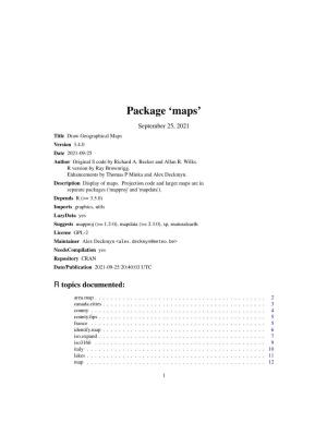 Package 'Maps'
