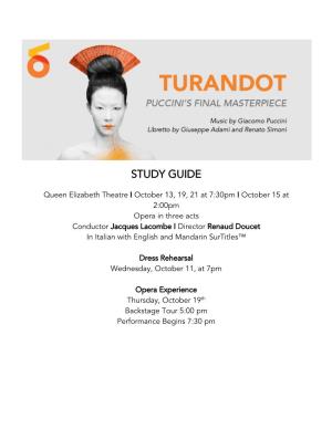 Vancouver Opera Study Guide – Turandot