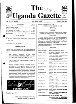 ^Uganda Gazette