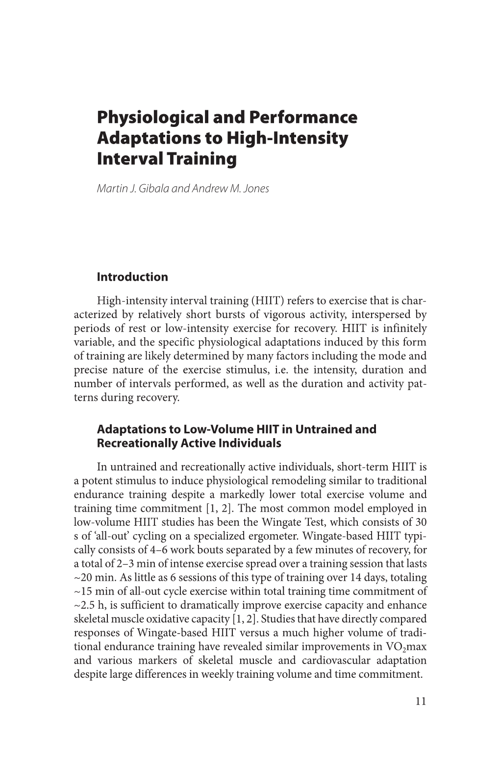 Physiological and Performance Adaptations to High-Intensity Interval Training