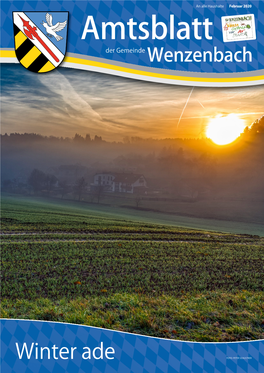 Mitteilungsblatt Der Gemeinde Wenzenbach