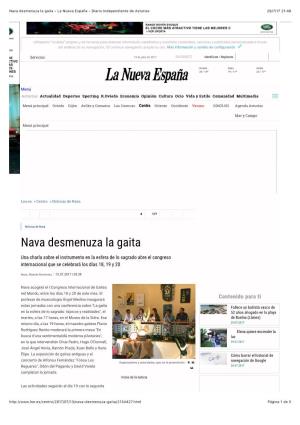 Nava Desmenuza La Gaita - La Nueva España - Diario Independiente De Asturias 29/7/17 21�48