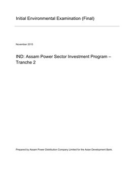 Assam Power Sector Investment Program – Tranche 2